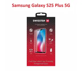 Swissten FULL GLUE COLOR FRAME CASE FRIENDLY sklo pre Samsung S936B Galaxy S25 PLUS 5G čierna