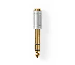 Nedis Stereo audio adaptér jack 6.35 mm (M) - jack 3.5 mm (F) strieborná