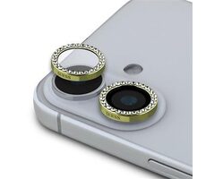 Guess FIXED Glliter Ochrana Šošoviek pre iPhone 16/16 PLUS Gold