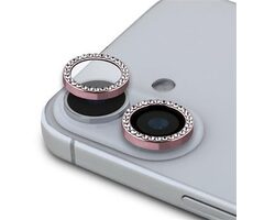 Guess FIXED Glliter Ochrana Šošoviek pre iPhone 16/16 PLUS Pink