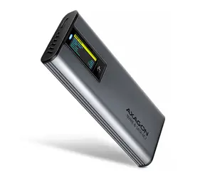 Axagon EEM2-SD2 10Gbps USB-C - M.2 NVMe & SATA SSD kovový DISPLAY box, bezskrutkový