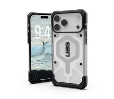 UAG Pathfinder Clear Magsafe zadný kryt pre Apple iPhone 17 Pro Max strieborná