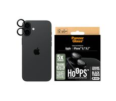 PanzerGlass Hoops Ceramic Apple iPhone 16/16 PLUS ochranné krúžky pre šošovky fotoaparátu - čierny Titan