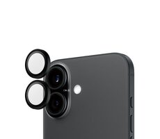 PanzerGlass Hoops Apple iPhone 16/16 PLUS ochranné krúžky pre šošovky fotoaparátu - čierny hliník