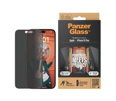 PanzerGlass Tvrdené sklo UWF Privacy s aplikátorom pre iPhone 15 PLUS čierna