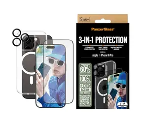 PanzerGlass Bundle 3in1 iPhone 16 Pre 6.3" D3O Hardcase + Screen Protector UWF+ Lens B1292+2862+1284
