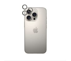 Epico Aluminium Lens Protector ochranná šošovka pre Apple iPhone 16 Pro/16 Pro Max - prírodný Titan