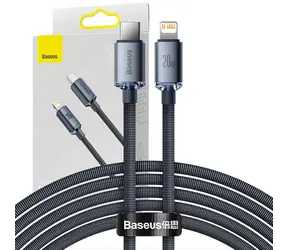 Baseus Crystal Shine kábel USB-C na Lightning 2m čierna