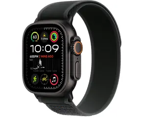 Apple Watch Ultra 2 (2024) GPS+Cellular 49mm Čierne titánové telo - Čierny trailový ťah (M/L)