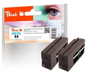 Peach remanufactured alternatívny cartridge HP 957XL (L0R40AE) TwinPack čierna