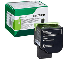 Lexmark C242XK0 Extra HC originální vratný toner černá