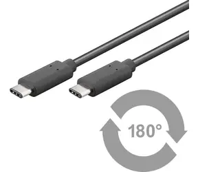 MicroConnect USB3.1 Type C (M) - Type C (M) 0.5m čierna