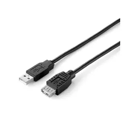 equip USB 2.0 produžovací A->A 3,0m M/F, čierny