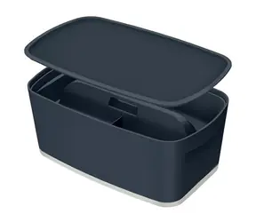 Leitz MyBox Cosy Úložný box s vekom + Organizér s držadlom veľkosť S zamatová šedá