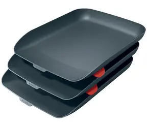 Leitz Cosy Odkladač na dokumenty set 3 ks zamatová šedá