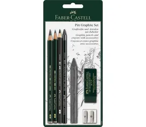 Faber-Castell Grafitové ceruzky s gumou a strúhadlom