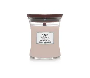 Woodwick Vanilla & Sea Salt 275g - váza stredná