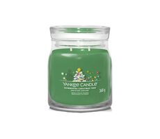 Yankee Candle Signature Shimmering Christmas Tree 368g - sviečka stredná 2 knôty