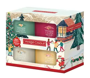 Yankee Candle darčeková sada 4 sklenených votívnych sviečok 2025