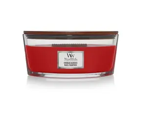 Woodwick Crimson Berries Elipsa 453.6g - sviečka loď