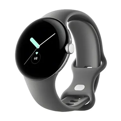 Google Pixel Watch LTE 41mm strieborná, antracitový remienok
