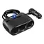 2GO čierna / Rozbočovač do zapaľovača / 3x 12V / USB-A / USB-C / 120W