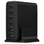 Gembird TA-UC-2A4C-PD75-01-BK čierna / Nabíjacia stanica / 75 W / 4X USB-C PD 25 W / 2x USB-A QC 3.0 18 W / GaN