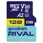 Goodram RIVAL M2AA microSDXC 128 GB + SD adaptér / Class 10 / UHS-I / U3 / A2 / V30 / R: až 170 MB/s / W: až 120 MB/s