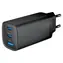 Gembird TA-UC-PDQC65-01-BK čierna / Sieťová nabíjačka / 65W / 2x USB-C & 1x USB-A / PD 3.0 & QC 3.0