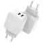 CoreParts Nabíjačka biela / 2x USB-A / 12 W / 100-240 V