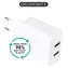 eSTUFF INFINITE biela / USB nabíjačka / 2x USB-A / 2x USB-C / 24 W / GRS recyklovaný plast