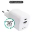 eSTUFF INFINITE GRS biela / Nabíjačka / USB-C + USB-A / 67 W
