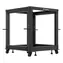 Lanberg Open Rack 12U čierna / Stojanový rack / 19" / 600×600 mm / nastaviteľná hĺbka 576-1034 mm / nosnosť 600 kg
