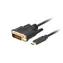 Lanberg USB-C - DVI-D 24+1 čierna / Kábel / 3M