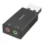 HAMA USB zvuková karta čierna / Zvuková karta / USB-A / 2x 3,5 mm jack / stereo