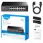 Cudy 16- Port čierna / Switch / 16× RJ-45 / 10/100 Mbps / Plug & Play / kov