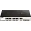 D-Link DGS-1210-20 / SMART switch / 16x gigabit RJ45 / 4X combo RJ45/SFP / bez ventilátora