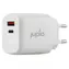 JUPIO Dual USB GaN Charger / Nabíjací adaptér / GaN / USB-A + USB-C / 30W / s priechodnou zásuvkou