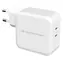 Conceptronic ALTHEA08W biela / USB-C nabíjací adaptér / 2x USB-C / 100 W / GaN
