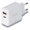 Lindy GaN nabíjačka 65W biela / Sieťová nabíjačka / 1x USB-C / 1x USB-A / PD 3.0 / PPS