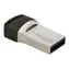 Transcend JetFlash 890S 128GB strieborná / Flash disk / USB 3.2 Gen 1 / USB-C + USB-A / OTG