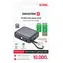 Swissten SPACE 10000mAh strieborná / Powerbanka s integrovanými káblami / USB-C + Lightning
