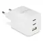 Dicota Sieťový adaptér GaN 2x USB-C/USB-A biela / 65W / PD 3.0