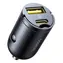 Baseus Tiny Star Mini USB-A/USB-C Cosmic Black / Nabíjačka do auta / 30W / PD + QC / do autozapaľovača