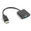 Lanberg AD-0002-BK čierna / Redukcia VGA (D-Sub) na DisplayPort / 0,2 m / max. 1920×1200 / 60 Hz