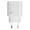 Natec Ribera biela / Sieťová nabíjačka / 1x USB-C + 1x USB-A / 20 W / PD/QC
