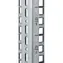 Triton vertikálna lišta 4U / štvorcový otvor 9,5x9,5mm