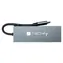 Techly IUSB32C-HUB4HPD sivá / USB-C hub / USB 3.2 Gen 2 / HDMI / 2x USB-A / kovové telo