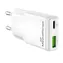 MediaRange GaN 30W biela / Nabíjačka / 1x USB-C / 1x USB-A / PD 3.0 / QC 3.0