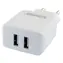 Schwaiger biela / Sieťová nabíjačka / 2x USB / 2,4 A / 12 W